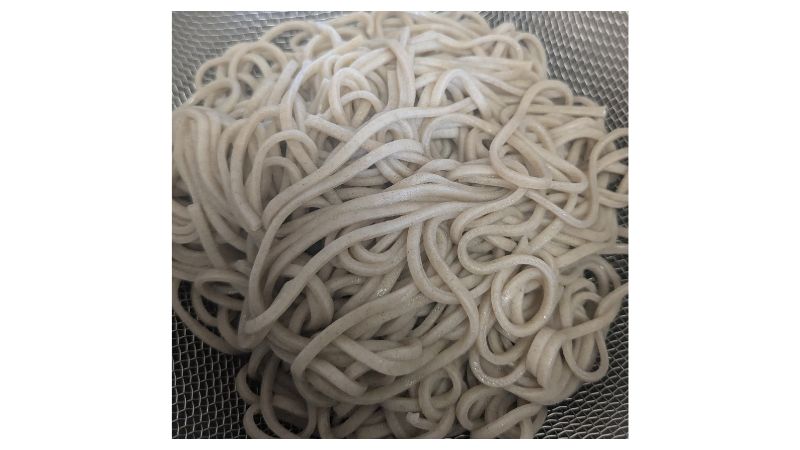 大山蕎麦茹で上がり