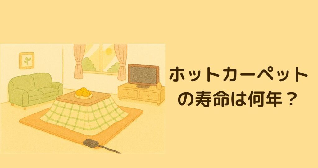 ホットカーペットの寿命は何年？